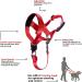 Buy Barkless Dog Handlebars - No Pull Adjustable Padded Halter with Training Guide for Medium Dogs - Red - Buy Online on GoSupps.com