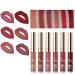6pcs Matte Velvety Liquid Lipstick Set - Waterproof Lip Gloss Collection - Buy Online on GoSupps.com