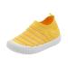 AaaozKjie Indoor Shoes Girls Flying Woven Mesh Breathable Comfortable Flat Casual Cute Indoor Shoes Children 28 EU Yellow