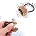 Rhinestone Glitter Ponytail Holder Hair Ties Rings Cuffs Gothic Punk Elastic Hair Rope Band - Hair Accessories for Women Girls - Christmas Gift Set in Gold & Silver - Buy Online on GoSupps.com