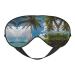 Two Palm Tree Tropical Print Unisex Sleep Mask Double-Sided Eye Mask Ideal for Sound Sleep and Skin Care