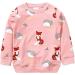 Girls Sweatshirt for Kids Cotton Top Casual Jumper Girl T Shirt Toddler Clothes Long Sleeve Pullover Age 1-12 Years 4-5 Years 01 Pink