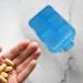 Travel Pill Organizer Box - Foldable Personal Daily Pill Case with 10 Grids Travel Pill Holder for Vitaming Fish Oils Blue - Buy Online on GoSupps.com