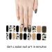 TrueShei UV Gel Strips - 20 Pack Black Flower Nail Stickers | Self-Adhesive Gel Nail Film | Gellack Wraps for Stunning Nail Art - Buy Online on GoSupps.com