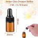 Alledomain 24Pcs 2Ml Amber Glass Sample Dropper Bottles Empty Mini Bottles with Dropper Pipettes Black Cap Refillable Small Sample Vials Container for Essential Oil Perfume Cosmetic Liquid - Buy Online on GoSupps.com