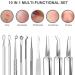 Blackhead & Pimple Popper Tool Kit for Nose & Facial Pore - Blemish Extractor for Men & Women - Christmas Present in Silver - Buy Online on GoSupps.com