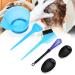 5 Piece Hair Dye Brush Hair Dye Brush Hair Coloring Kit Dyeing Bowl Brush For Broom Hair Tinting Salon Mixing Bowl Blue