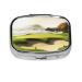 Beach Golf Course Printed Square Pill Box Portable Travelling Pill Box Medicine Organiser