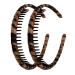 scicent Head Bands Adult Women Teeth Hair Band Comb Headband Non-slip Leopard Print Headbands Hair Accessories for Girls Brown Leopard Brown
