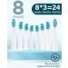 Rechargeable Sonic Electric Toothbrush for Adults and Kids - 8 Brush Heads, 120 Days Use, 5 Modes, 2 Min Timer - Family Gift - White - Buy Online on GoSupps.com