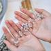 Unicra Bridal Hair Accessories | Silver Crystal Leaf Hair Jewelry for Weddings - Perfect for Brides & Girls - Buy Online on GoSupps.com