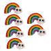 FRCOLOR 3 Pairs Rainbow Barrettes Braiding Hair Accessories Girl Hair Clips Hair Clips for Kids Cotton Rainbow Pendant Snap Side Clamp Rainbow Earring Ornaments Girl Hair Decor The Clouds