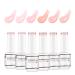 Nicedeco Rubber Base Set 8ml 6 Colors Rubber Base Gel HEMA Free Rubber Gel Nails Soak Off Gel Set 6-37 SET6-37