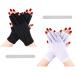 Tongyend UV Gloves for Gel Nails UV Nail Lamp Manicure Dryer Professional Nail Art Skin Care Fingerless Gloves to Protect Hands from UV Light Lamp Dryer for Manicure Dryer Outdoor Use Black and White