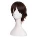 MapofBeauty Dark Brown Short Straight Wig for Men | Cosplay Costume Accessories - International Shipping Available - Buy Online on GoSupps.com