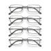 OKH reading glasses for men metal frame blue lights blocking glasses filters UV rays/computer blind reader Gun-Color 4-pack 1.5 x