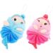 FRCOLOR 6 Pcs Cute Animal Bath Loofahs - Mermaid & Princess Shower Poufs Soft Mesh Sponges for Baby & Kids - Buy Online on GoSupps.com