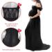 FEOYA Maxi Maternity Dress - Chiffon Lace Strapless Gown for Pregnant Women - Black - Perfect for Photography - Full Length with Split Front - Buy Online on GoSupps.com
