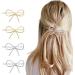 4Pcs Metal Bow Hairpins Hair Clips for Women Girls Chic Bows Hairpins Barrettes Simple Hair Pin Stylish Hair Accessories Minimalist Bow Hair Pins Gift