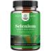 Pure Selenium Thyroid Support Supplement - Selenium 200mcg Antioxidant Supplement and Natural Immune Booster for Adults - Adult Immune Support Vitamins and Mind and Memory Supplement for Brain Support