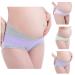 FEOYA Maternity Shorts Knickers High Elastic Cotton Safety Shorts Pants 2pcs 2XL (143-165 lb) Pink / Yellow / Purple