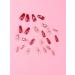 24pcs Rose Heart Coffin Fake Nail Pearl Heart Glitter Press on Nails Flower Rose Long Coffin Nails Luxurious Nails Acrylic Nails Fake Nails For Women Girls - Buy Online on GoSupps.com