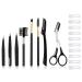 tao pipe Eyebrow Grooming Kit 19PCS Eyebrow Trimming Kit Professional Eyebrow Tools Set Includes Tweezers Razor Grooming Brush Scissors for Women and Men