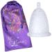 Me Luna Menstrual Cup Soft Ball Silver Glitter Size M