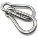3.15 & 4 Stainless Steel Carabiner Hooks - Heavy Duty Clips for Gym Equipment - 2pcs - Buy Online on GoSupps.com
