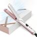 Professional Curling Iron Hair Straightener and Curler 2-in-1 Airflow Styler Flat Curling Wands for Curls Waves 360 Cool Air Vents 5 Adjustable Temps & Dual Voltage & 15s Heat-Up for Salon