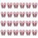 KMOCEPLY 24 pairs of unisex house shoes with a closed toe area non-slip disposable slippers disposable house shoes for guests mass house spa house shoes for family guests hotels at home wedding 42 EU far rose