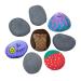 Ksnnrsng Flat stones for painting & garden decorating hand-picked large pebbles for painting & decoration (50-70 mm (gray))
