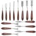Ationgle Palette Knife 14 Pieces Stainless Steel Spatula Painting Supplies with Wood Handle for Oil Painting, Acrylic Mixing and Texturing