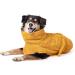 Lills Dog Bathrobe - 100% Organic Cotton Amber Yellow Size S (50 cm Back Length) - Eco-Friendly Pet Apparel - Buy Online on GoSupps.com