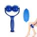 Massage ball with nubs Massage roller with handles massage balls massage roller hedgehog ball massage ball Self -massage roller with 3 hedgehog ball massage ball for relaxation of foot leg and back muscles blue