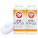 Talc-Free Body Powder and Powder Puff Applicator Set