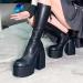 Women s Overknees Boots - Stylish & Comfortable High Heels Winter Slide Boots EU Size 38 Black - Buy Online on GoSupps.com