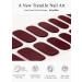 Buy Semi Cured Gel Nail Strips - Dark Red 20 PCS | Salon Quality Easy to Use Gel Nail Stickers | UV Light Compatible - Buy Online on GoSupps.com