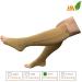 Big Tall Open Toe 20-30 mmHg Compression Plus Wide Calf Leg Socks - Beige with Zipper (S/M) | International Shipping Available - Buy Online on GoSupps.com
