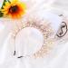 IYOU Bridal Wedding Headband Pearl Purple Headpiece Flower Goddess Halo Crown Costume Cosplay Hair Accessories for Women - Buy Online on GoSupps.com