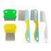 5 Pieces Hair Nit Combs Remove Head Nits Fine Stainless Steel Teeth Head Nit Comb For Pets Kids And Adults