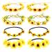 Joyci 8 Pieces Sunflower Hair Accessories Set Sunflower Headbands Hairpins Boho Hair Wreath Headdress Flower Headpiece for Wedding Photo Shot Hippie Party (Headband Set B)