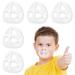 Silicone Mask Bracket for Kid - Small Size Face Bracket for Cloth Mask - 3D Mask Inner Support Frame Breathing Insert for Child (5 Pcs, Clear)