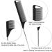 8 Piece Teasing Hair Brush Set with Comb and Clips - Ideal for Styling and Slicking Hair (Black) - Buy Online on GoSupps.com
