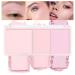 3 IN 1 Brown Nude Face Highlight Bronzer Powder Palette for Face Cheeks Contour Brightening Buildable Matte Coverage Natural Makeup Ultra Sculpt Nose Shadow Eyeshadow Primer-Pink