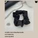 Luxurysilk 100% Mulberry Silk Scrunchy Hair Tie - 22 Momme - Soft Black Ponytail Hair Band | Premium Quality Rubber Band - Buy Online on GoSupps.com