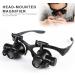 LED Head-Mounted Magnifying 10X 15X 20X 25X Eye Watch Repair Magnifier Glasses with 2 LED Lights (Color : Black) (Black) Full of Stars - Buy Online on GoSupps.com