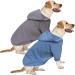 Hualisiji dogs hoodie large dog sweater large dogs dog sweater large warm and light with a soft texture easy to wear and light colors (4xl gray+haze blue) 4xl 2PCs gray+haze blue
