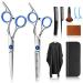 Hair Cutting Scissors Kits, 10 Pcs Stainless Steel Hairdressing Shears Set Professional Thinning Scissors For Barber/Salon/Home/Men/Women/Kids/Adults Shear Sets Silver