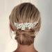 Casdre Pearl Bride Wedding Hair Comb - Silver Crystal Bridal Hair Piece with Rhinestones - Buy Online on GoSupps.com
